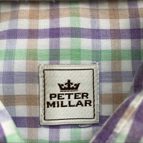 Peter Millar Men's 100% Cotton Long Sleeve Button Down Sport Shirt Size … - Picture 7 of 16